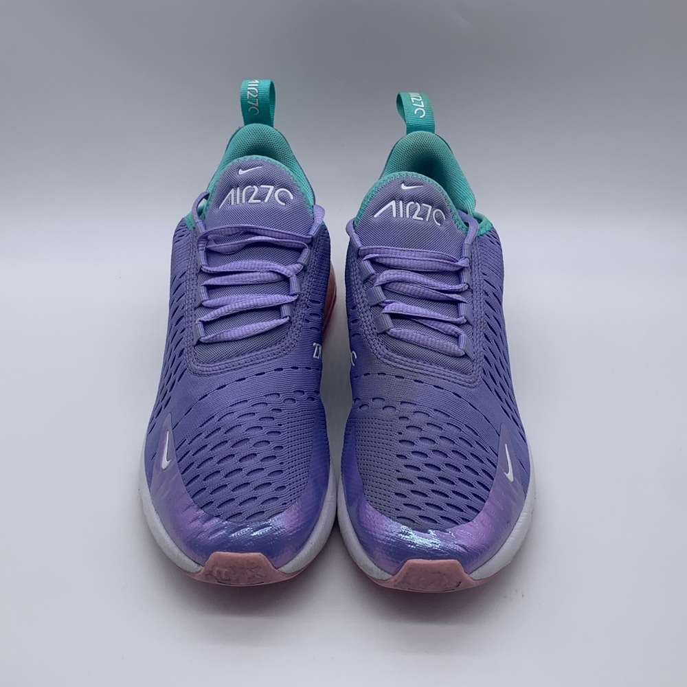 Nike Air Max 270 GS Purple‎ Teal Running Shoes BV1236-400 Youth 5.5Y Women’s 7 - Picture 2 of 10